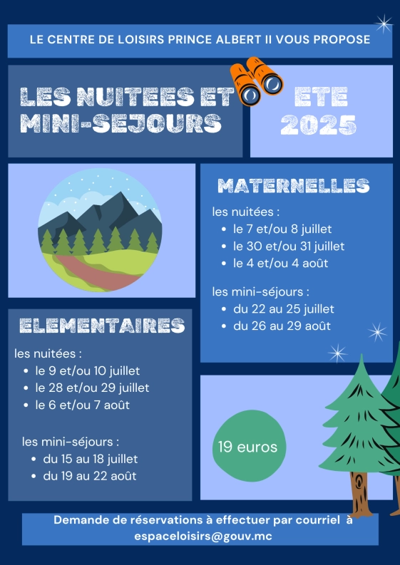 Mini séjours et nuitées - été 2025